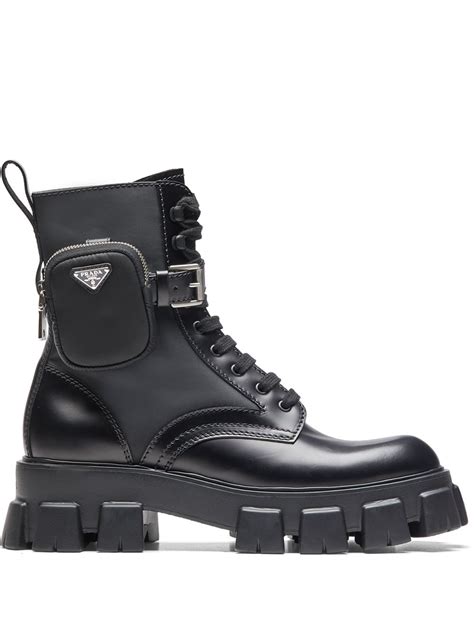 prada socks boots|prada ankle pouch combat boots.